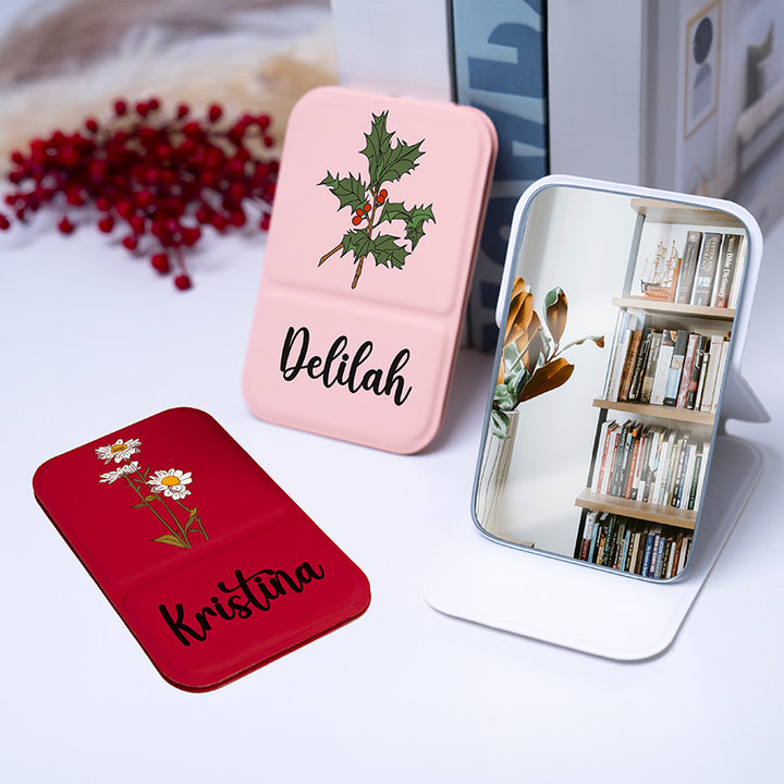 Personalized Handheld Foldable Mirror for Women