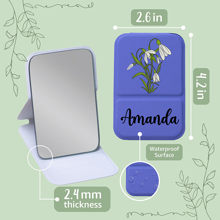 Personalized Handheld Foldable Mirror for Women