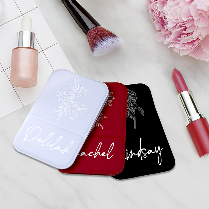 Personalized Handheld Foldable Mirror for Women