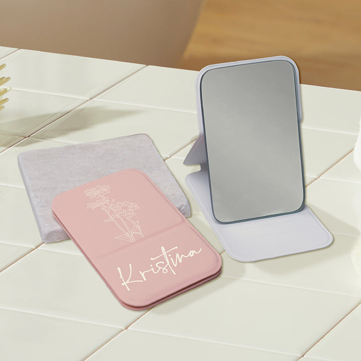 Personalized Handheld Foldable Mirror for Women