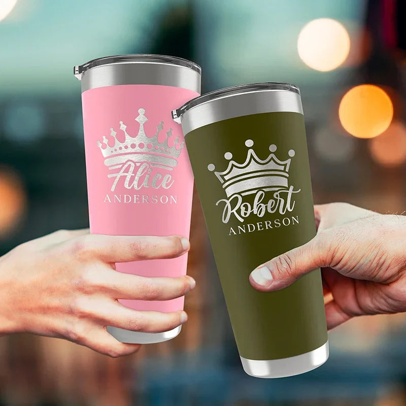 Personalized His & Hers Tumblers - Matching Gift For Couples - GiftShire