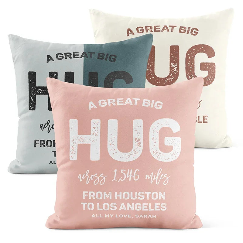 Personalized Hug Cushion Pillow with a Big Hug - GiftShire