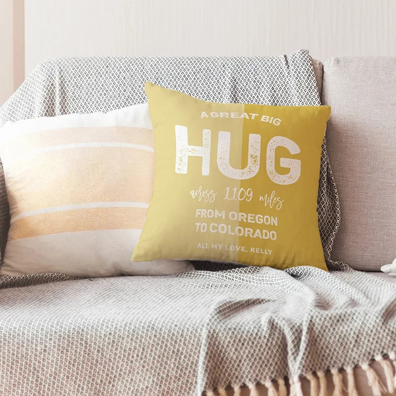 Personalized Hug Cushion Pillow with a Big Hug - GiftShire