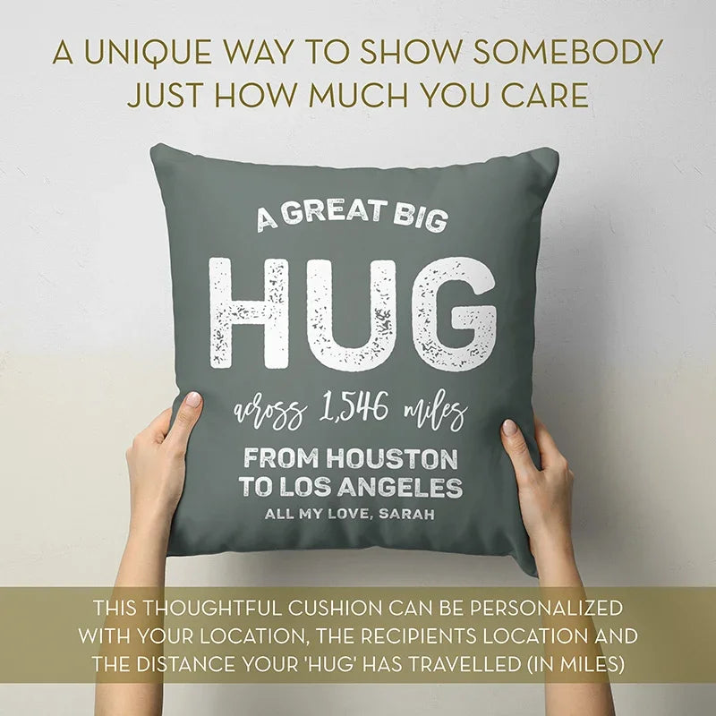 Personalized Hug Cushion Pillow with a Big Hug - GiftShire