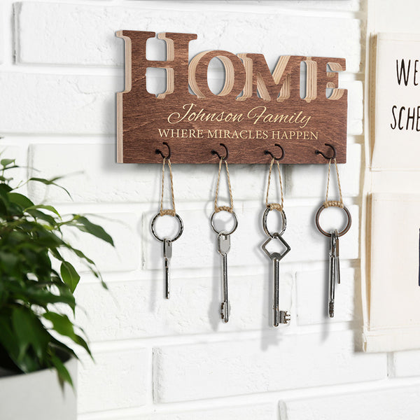 Personalized Key Holder – Custom With Family Name