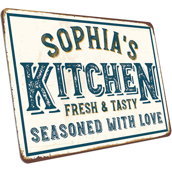 Personalized Metal Sign - Custom Kitchen Sign, Gift for Her, Him - GiftShire