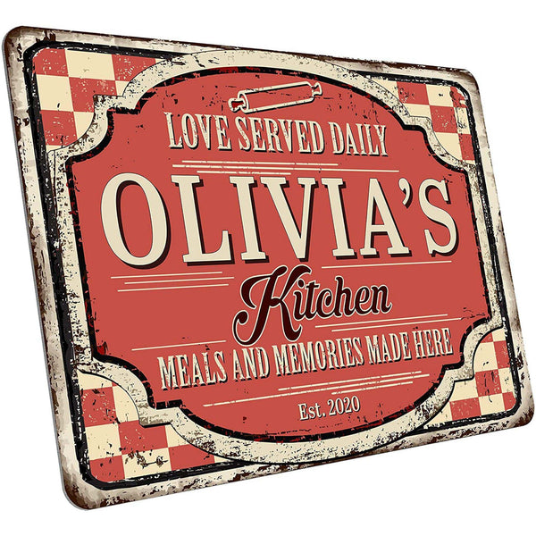 Personalized Kitchen Sign - Vintage Family Wall Art Décor | B08KJJ5R7X - Kitchen D3 - GiftShire
