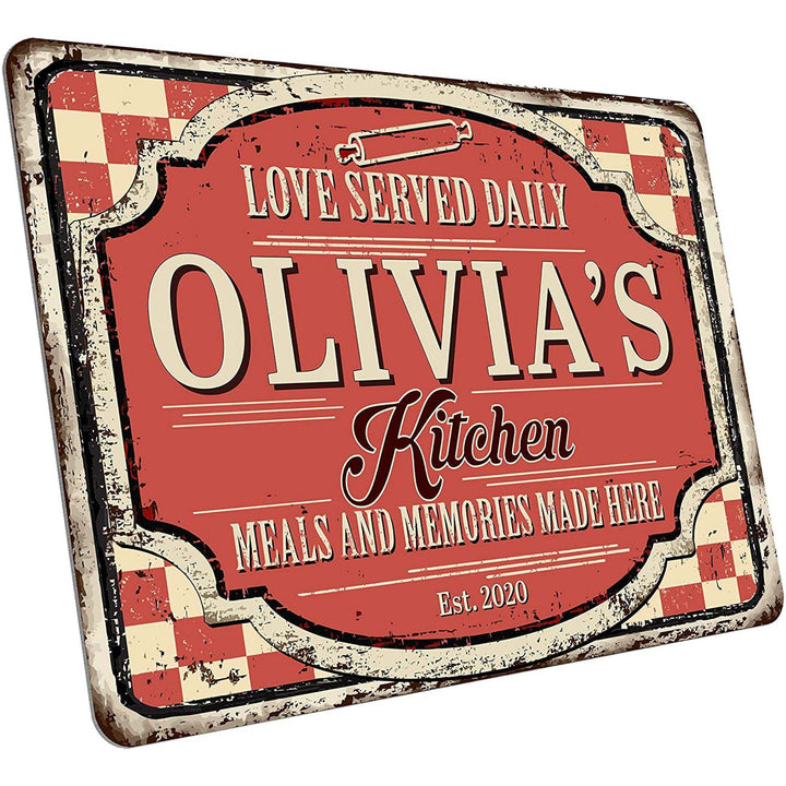 Personalized Kitchen Sign - Vintage Family Wall Art Décor | B08KJJ5R7X - Kitchen D3 - GiftShire