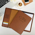 Personalized Birth Flower Padfolio – Couples Name & Initial