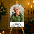 Personalized Memorial Welcome Sign with Photo – Funeral Ceramony Sign