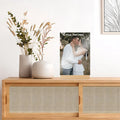 Personalized Metal Photo Print Frame with Wood Base