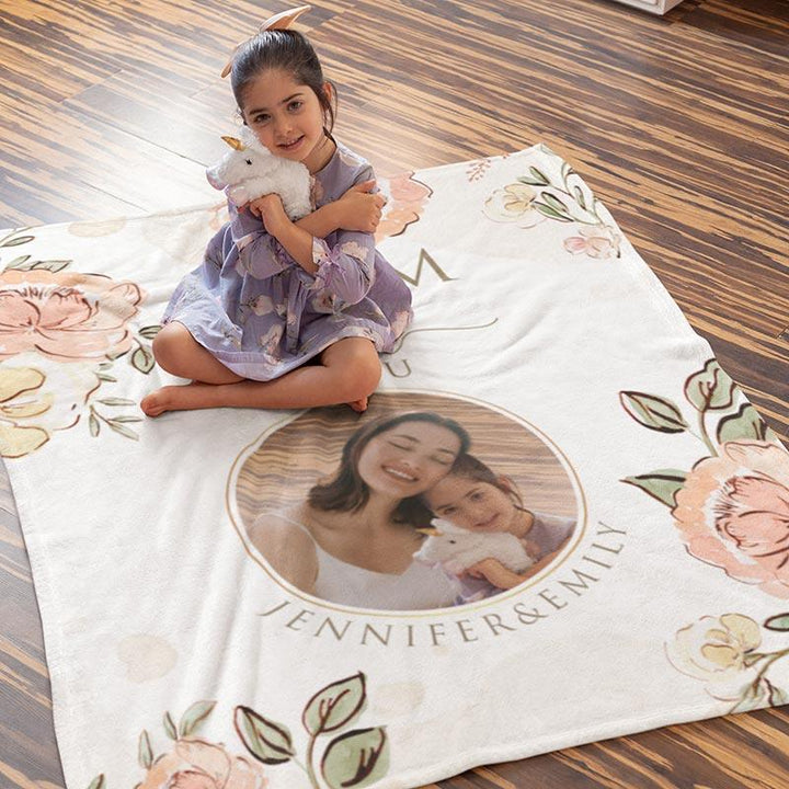 Personalized Photo Mom Blanket - GiftShire