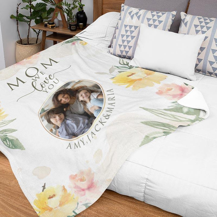 Personalized Photo Mom Blanket - GiftShire