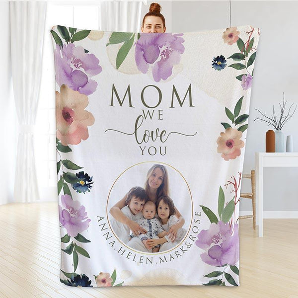 Personalized Photo Mom Blanket - GiftShire