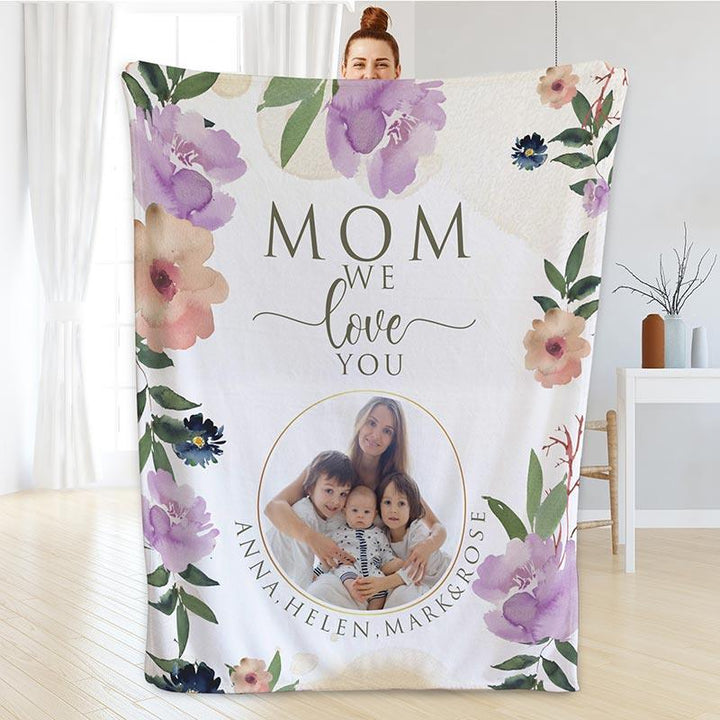 Personalized Photo Mom Blanket - GiftShire