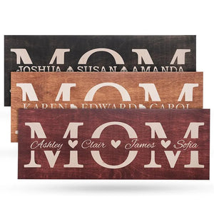 Personalized Mother's Day Mom Sign With Children Names - GiftShire