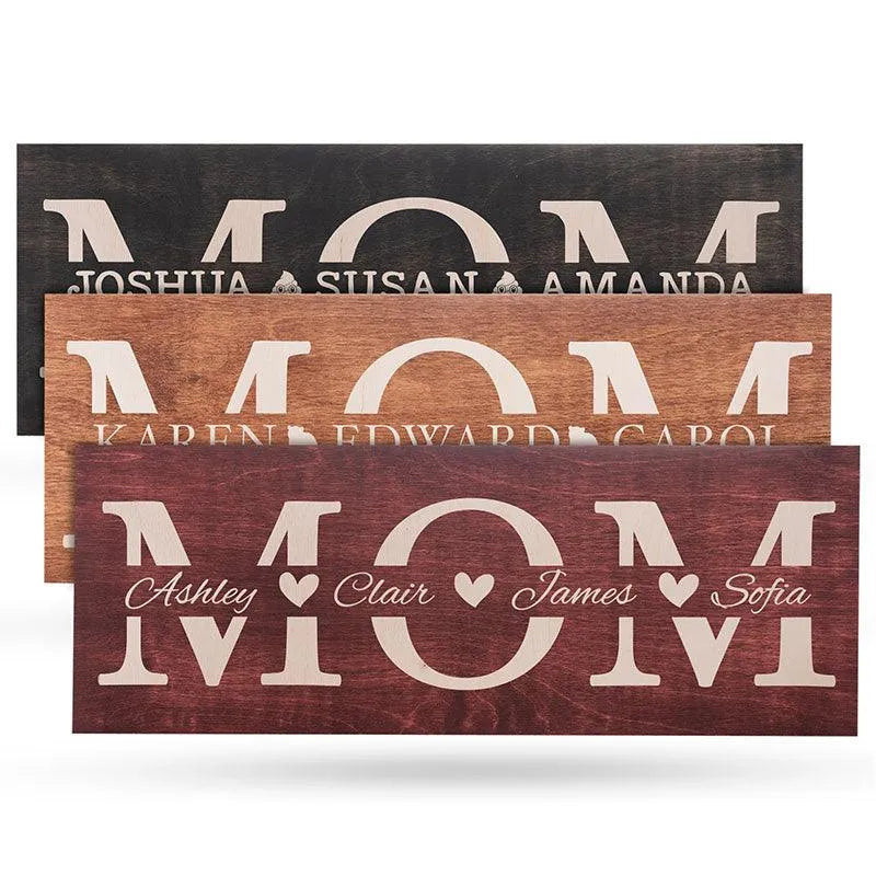 Personalized Mother's Day Mom Sign With Children Names - GiftShire