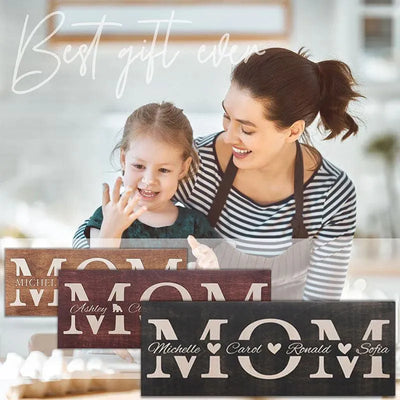 Personalized Mother's Day Mom Sign With Children Names - GiftShire