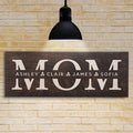 Personalized Mother's Day Mom Sign With Children Names - GiftShire