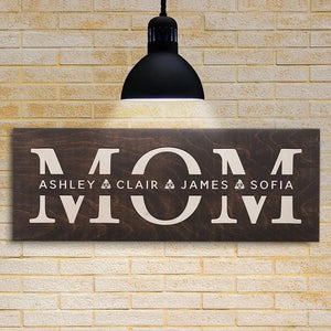 Personalized Mother's Day Mom Sign With Children Names - GiftShire