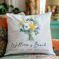 Personalized Mother's Day Decorative Flower Bunch Pillow
