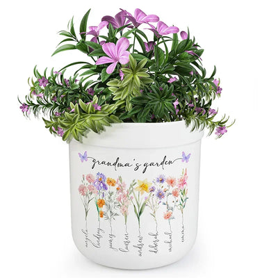 Personalized Mother’s Day Gift – Birth Flower Pot & Coffe Mug