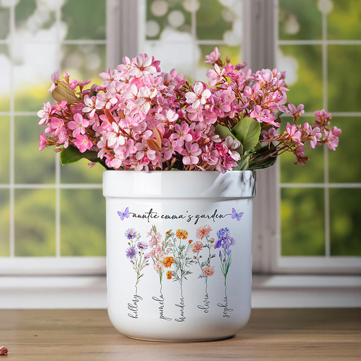 birth flower plant pot Personalized Mother's Day Gift – Birth Flower Pot & Coffe Mug – GiftShire