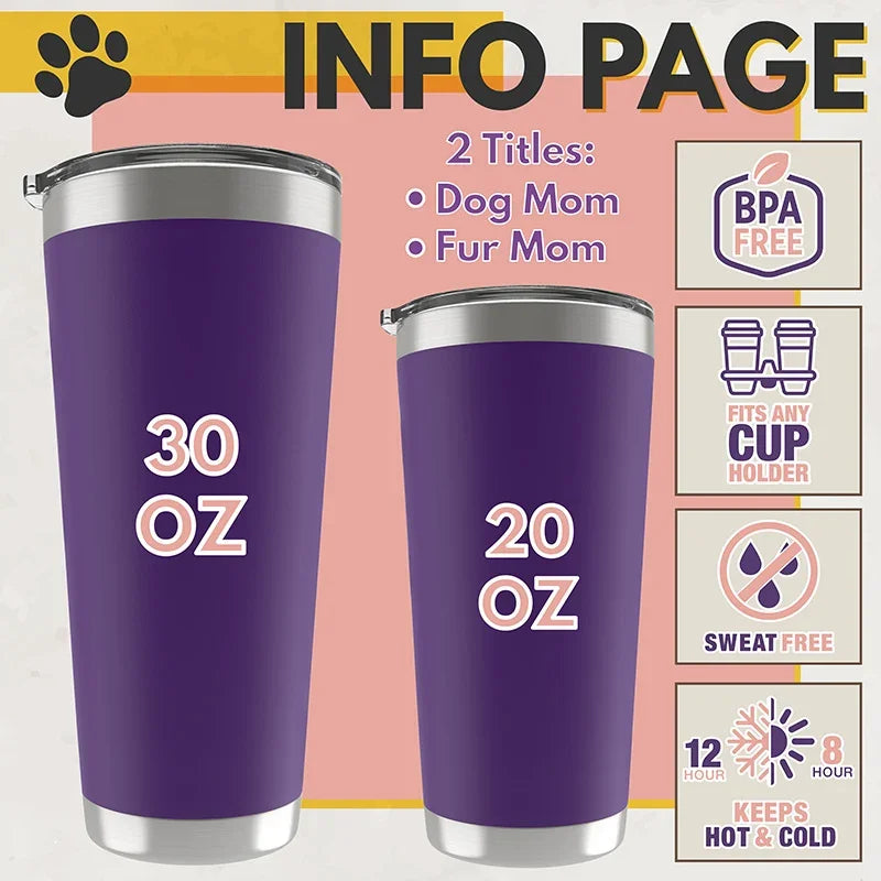 Personalized Mother's Day Tumbler for Paw-some Dog Moms - GiftShire