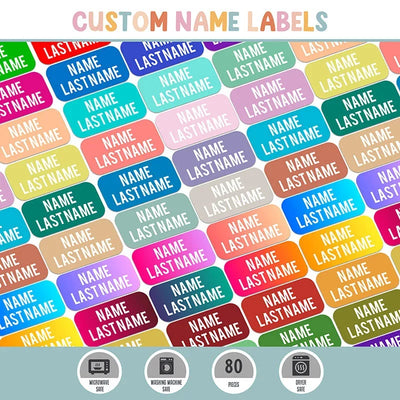 Personalized Name Labels for School, Office, Daycare Supplies