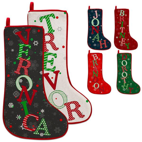 Personalized Name Stocking with Initial Letters