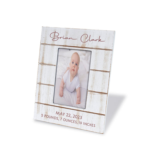 Personalized Newborn Baby Picture Frames with Birth Info