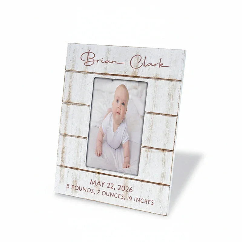 Personalized Newborn Baby Picture Frames with Birth Info