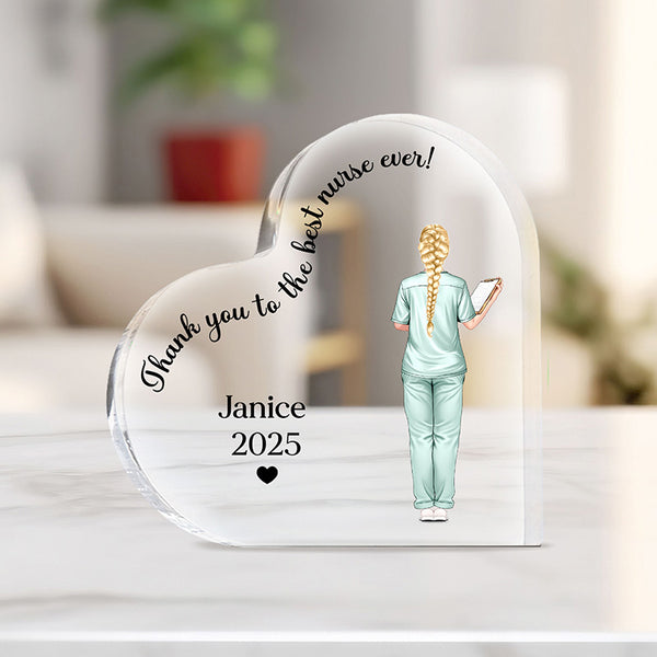 Personalized Nurse Appreciation Gift - Custom Acrylic Blocks