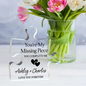 Personalized One Piece Puzzle Block Sign for Couples - GiftShire