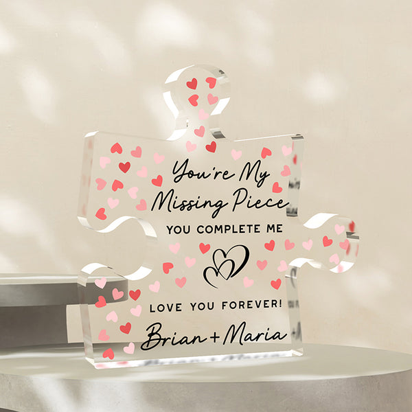 Personalized One Piece Puzzle Block Sign for Couples - GiftShire