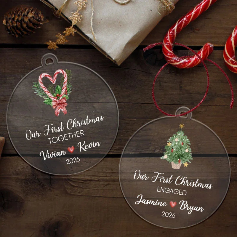 Personalized Ornaments for the First Time Christmas Couples