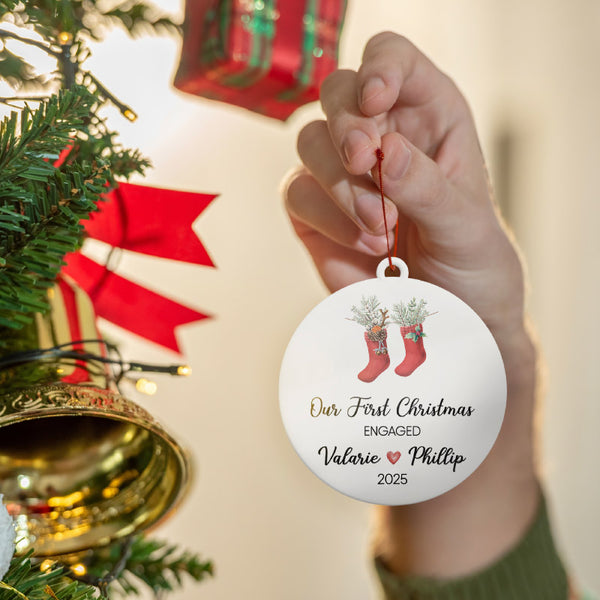 Personalized Ornaments for the First Time Christmas Couples