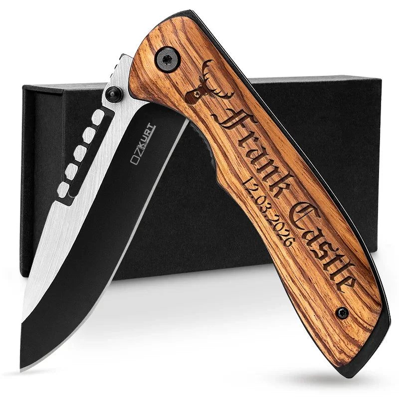 Personalized Ozkurt Knife with Pocket Clip