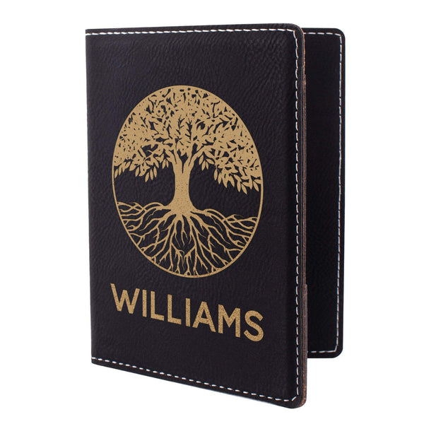 Personalized Passport Holder - Custom Leather Passsport Case - Traveler Gifts | B07KY9Y8LC - D16 - GiftShire