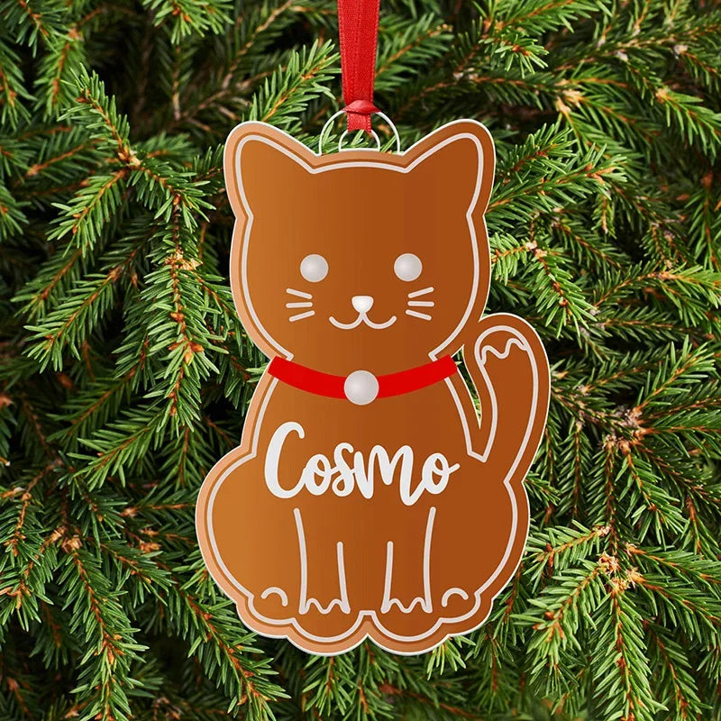 Personalized Pet Ornaments - Ginger Dog & Ginger Cat - GiftShire