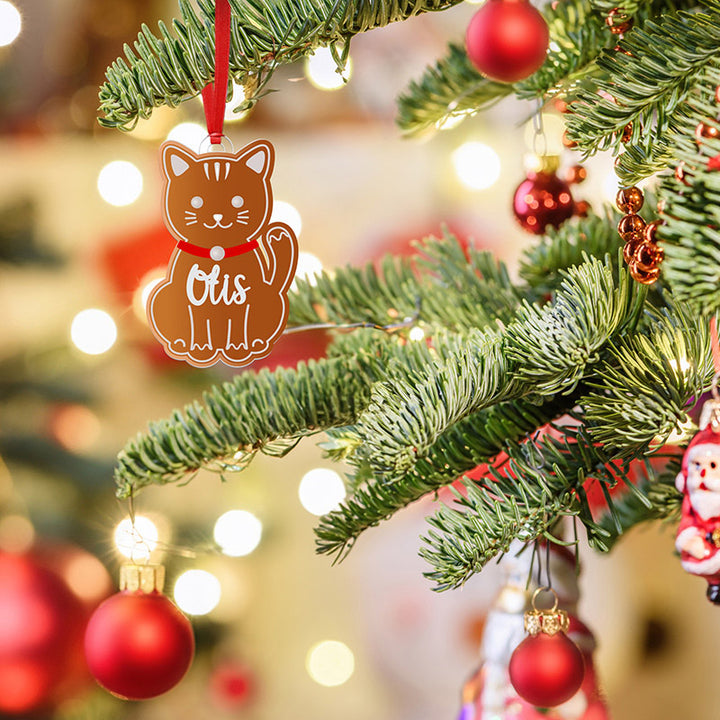 Personalized Pet Ornaments - Ginger Dog & Ginger Cat - GiftShire