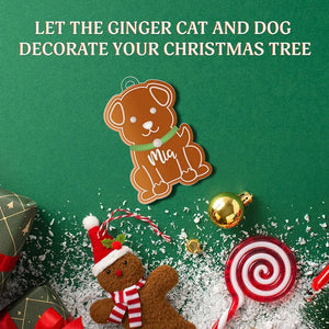 Personalized Pet Ornaments - Ginger Dog & Ginger Cat - GiftShire