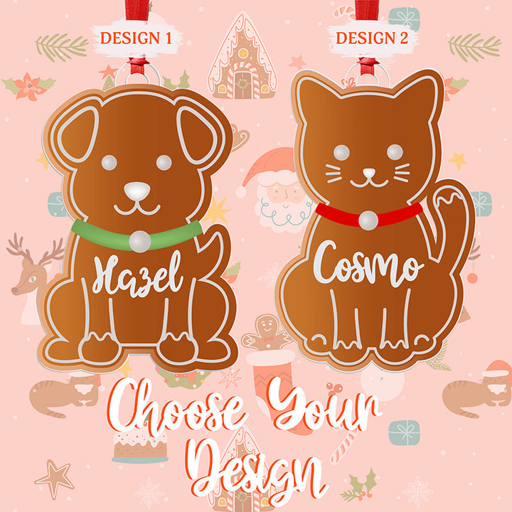 Personalized Pet Ornaments - Ginger Dog & Ginger Cat - GiftShire