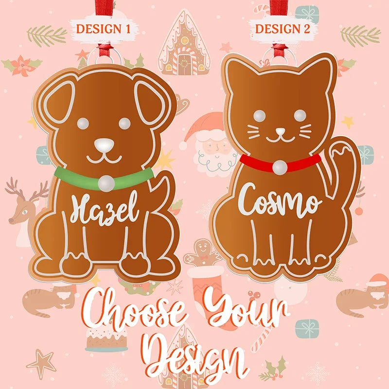 Personalized Pet Ornaments - Ginger Dog & Ginger Cat - GiftShire