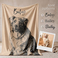 Personalized Pet Photo Blanket with Name