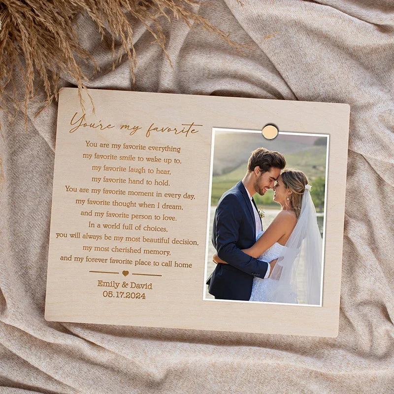 Personalized Photo Magnet Holder with Lover Letter Frame - GiftShire