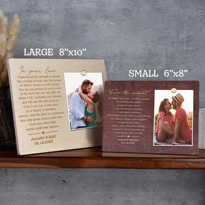 Personalized Photo Magnet Holder with Lover Letter Frame - GiftShire