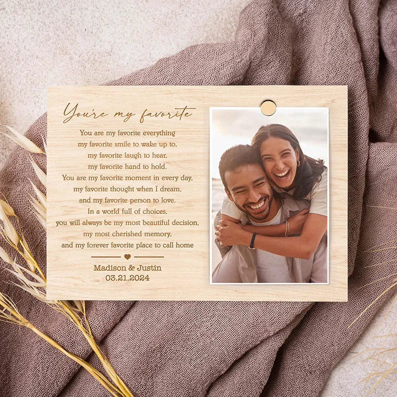 Personalized Photo Magnet Holder with Lover Letter Frame - GiftShire