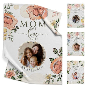 Personalized Photo Mom Blanket - GiftShire