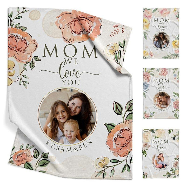 Personalized Photo Mom Blanket - GiftShire